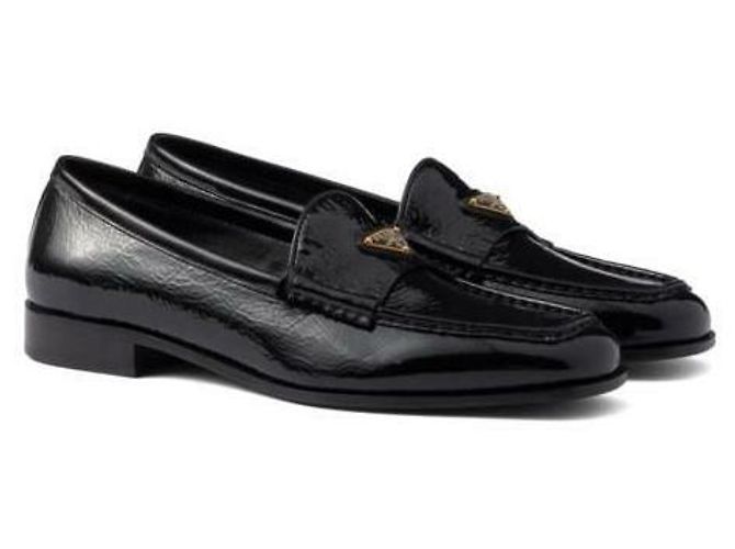 Prada Lackleder Slipper Schwarz - Ansicht 8