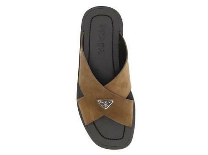Prada Infradito in suede incrociato - vista 7