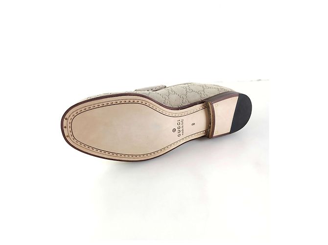 Gucci Mocassino in Suede Avena con Bit di Cavallo Marrone - vista 6