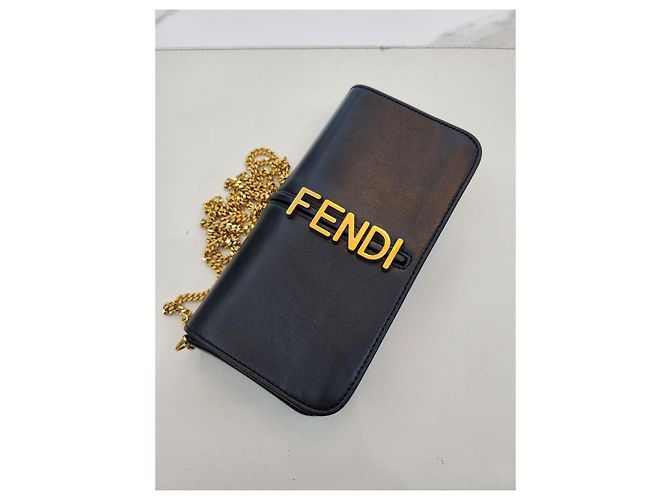 Fendi Portafoglio Gratitude e Borsa a Tracolla Nero - vista 18