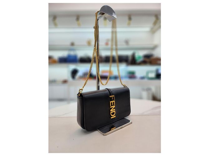 Fendi Portafoglio Gratitude e Borsa a Tracolla Nero - vista 5