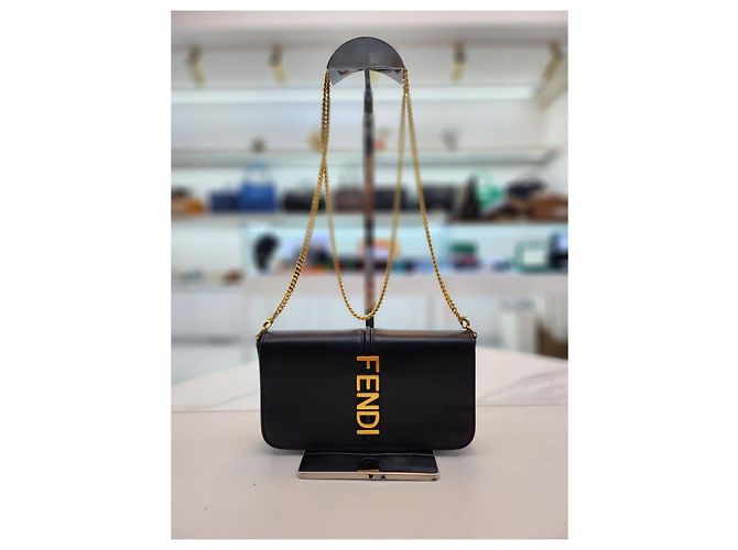 Fendi Portafoglio Gratitude e Borsa a Tracolla Nero - vista 9