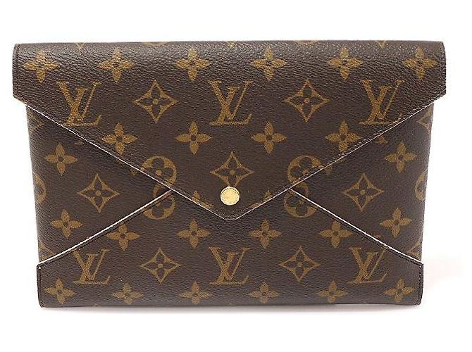 Louis Vuitton Pochette Kirigami in Tela Monogram Marrone - vista 2