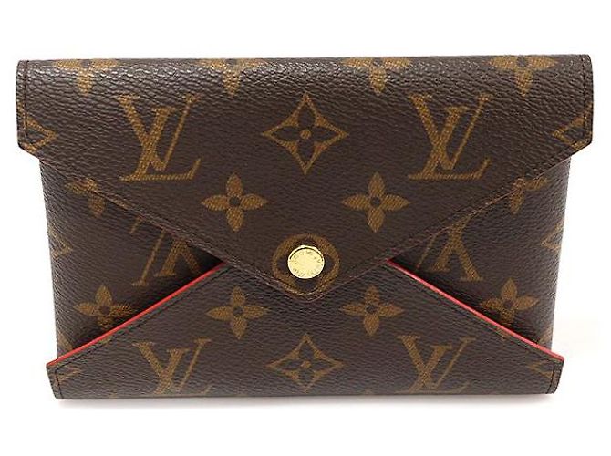 Louis Vuitton Pochette Kirigami in Tela Monogram Marrone - vista 3