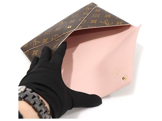 Louis Vuitton Pochette Kirigami in Tela Monogram Marrone - vista 4