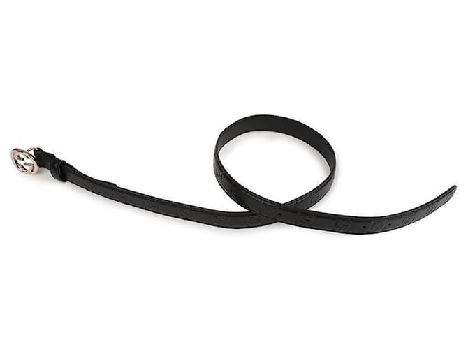 Gucci Cinturón con hebilla entrelazada Negro - vista 5