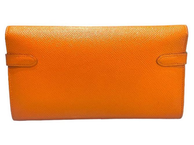 Hermès Kelly Damen Langbörse Epsom Silber Orange - Ansicht 4