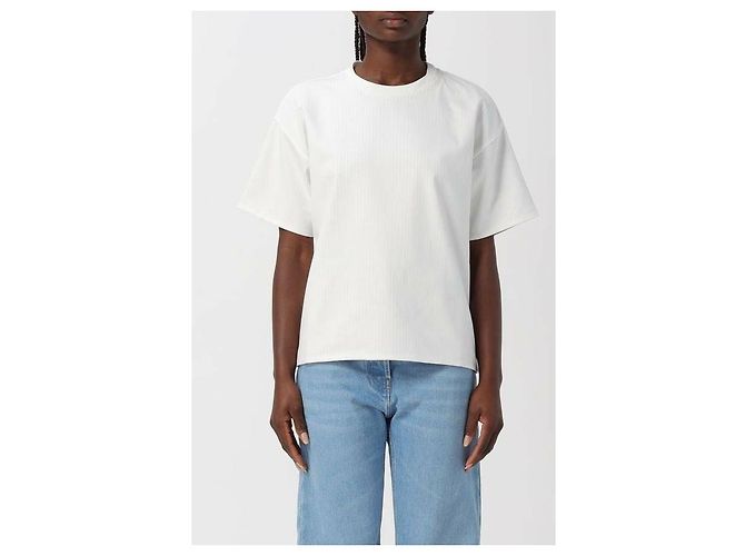 Bottega Veneta Camiseta de algodão com listras de dupla camada - vista 4