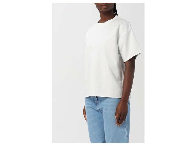 Bottega Veneta Camiseta de algodão com listras de dupla camada - vista 6