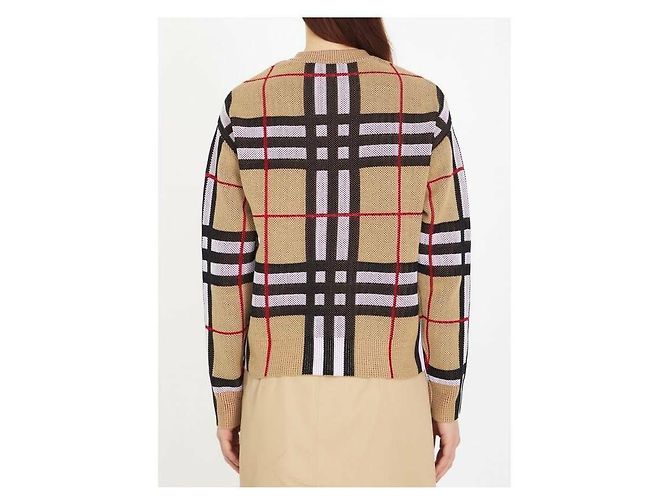 Burberry Suéter de algodón técnico a cuadros Multicolor - vista 6