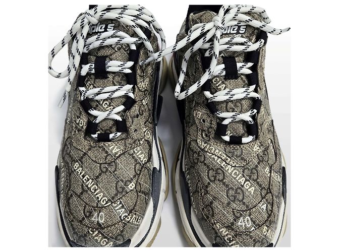 Balenciaga Gucci Il Progetto Hacker Triple Sneakers Marrone - vista 14