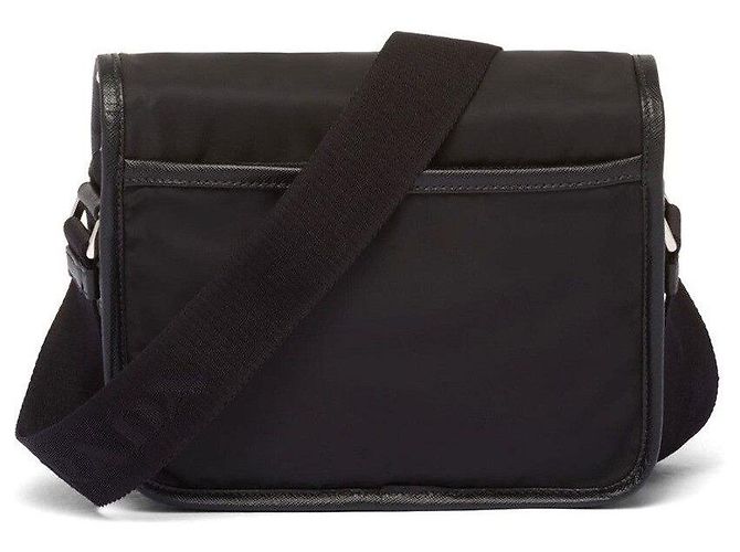 Prada Borsa a tracolla nera con logo Re-Nylon Nero - vista 3