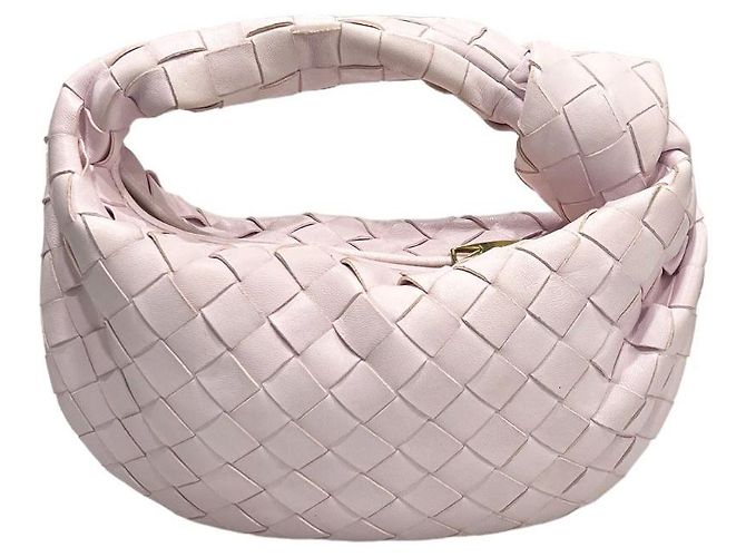 Bottega Veneta Borsa Mini Tote Jodie Intrecciato Bliss Washed Rosa - vista 4