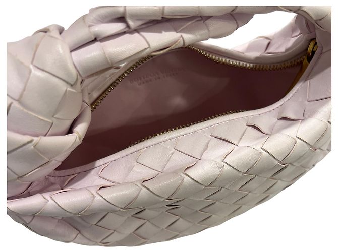 Bottega Veneta Borsa Mini Tote Jodie Intrecciato Bliss Washed Rosa - vista 7