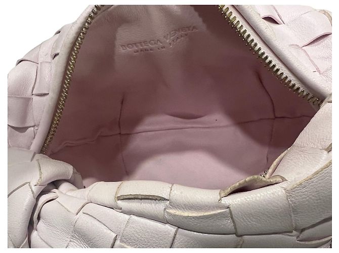 Bottega Veneta Borsa Mini Tote Jodie Intrecciato Bliss Washed Rosa - vista 8
