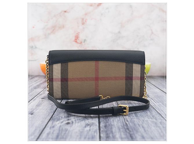 Burberry Leder Umhängetasche HENLEY Schwarz - Ansicht 4