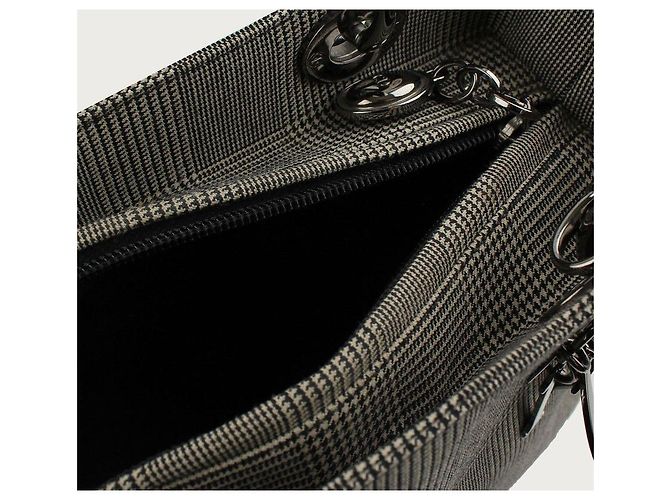 Lady Dior Dior Borsa piccola a spalla e tote in tessuto Glencheck argento per donna Marrone - vista 5
