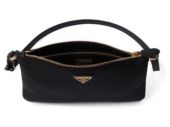 Prada Borsa a spalla in Re-Nylon nera Nero - vista 4