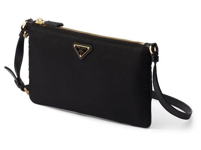 Prada Borsa a spalla in Re-Nylon nera Nero - vista 5