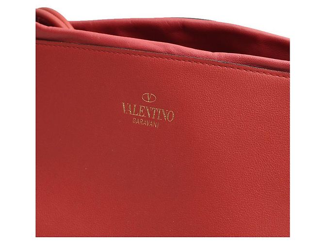 Valentino Borsa a tracolla mini Rockstud rosso corallo - vista 6