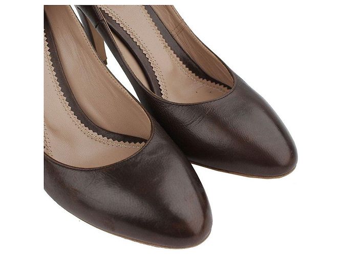 Chloé Schokoladenbraune Rüschenschnürpumps - Ansicht 6