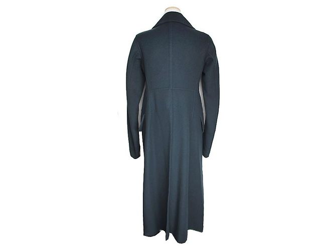 Jil Sander Dusty Blue Double-Breasted Wool Long Coat - view 2