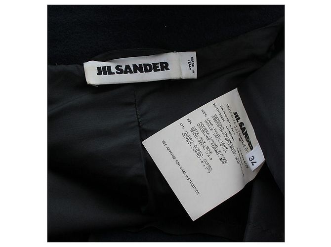 Jil Sander Dusty Blue Double-Breasted Wool Long Coat - view 3