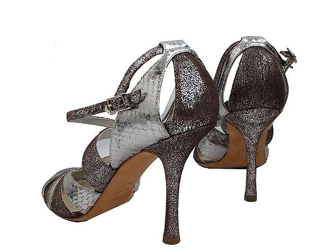Dior Sandalo in lucertola argento - vista 4