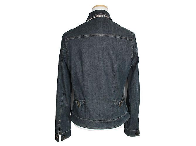 Burberry Dunkelgraue Arbeits-Jeansjacke Braun - Ansicht 2