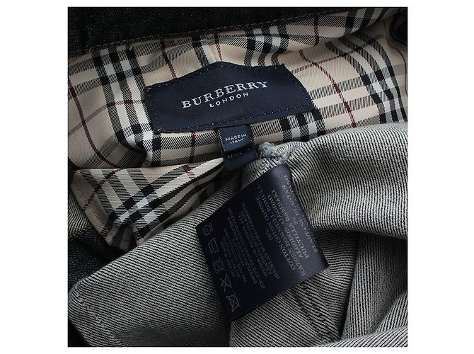 Burberry Dunkelgraue Arbeits-Jeansjacke Braun - Ansicht 3