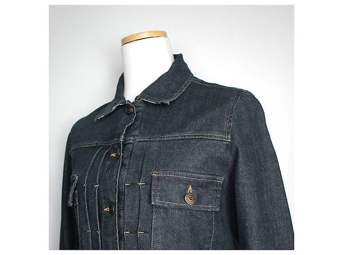 Burberry Dunkelgraue Arbeits-Jeansjacke Braun - Ansicht 4