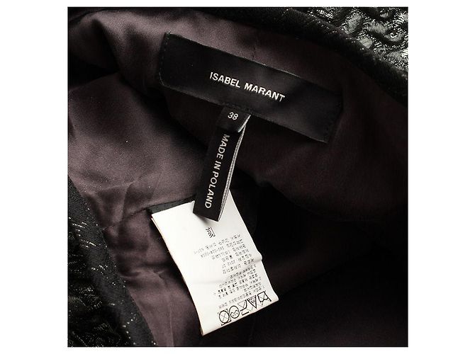 Falda mini metálica gris carbón Isabel Marant Castaño - vista 3