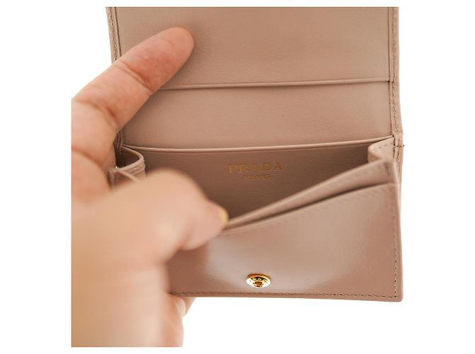 Burberry Tarjetero de cuero para mujer Prada CIPRIA Regalo para amigo Rosa - vista 14