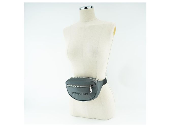 Burberry Mini Borsa Hip Grigio Carbone Nylon Regalo di Lusso per Uomini e Donne Marrone - vista 19