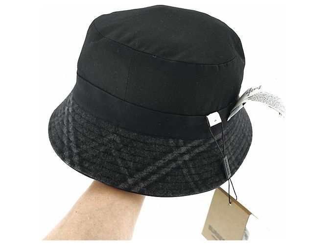 Burberry Bucket Hat aus Wolle und Kaschmir in Anthrazitgrau Braun - Ansicht 10