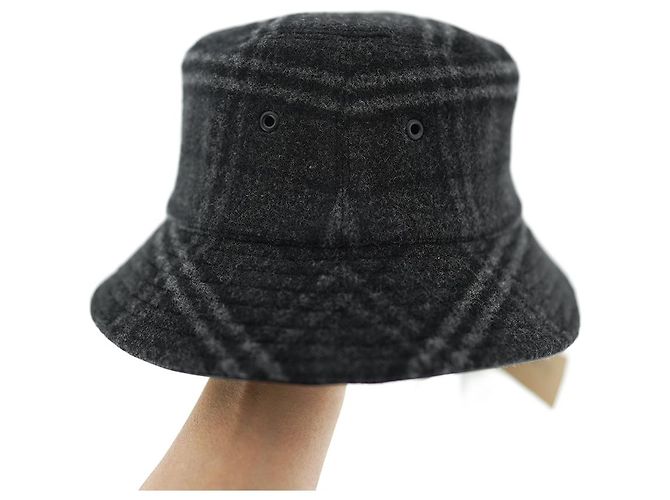 Burberry Bucket Hat aus Wolle und Kaschmir in Anthrazitgrau Braun - Ansicht 13