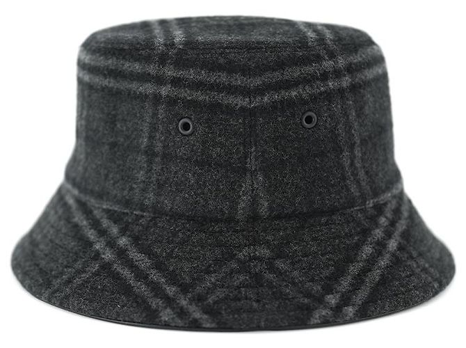 Burberry Bucket Hat aus Wolle und Kaschmir in Anthrazitgrau Braun - Ansicht 14