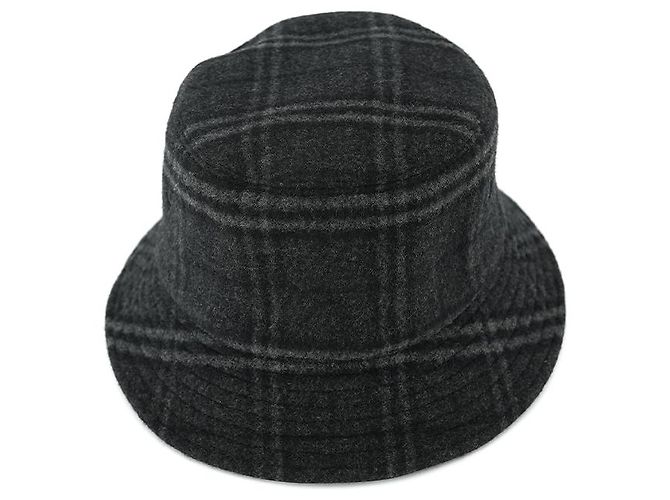 Burberry Bucket Hat aus Wolle und Kaschmir in Anthrazitgrau Braun - Ansicht 2