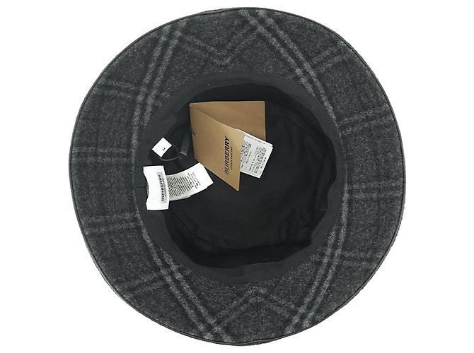 Burberry Bucket Hat aus Wolle und Kaschmir in Anthrazitgrau Braun - Ansicht 4