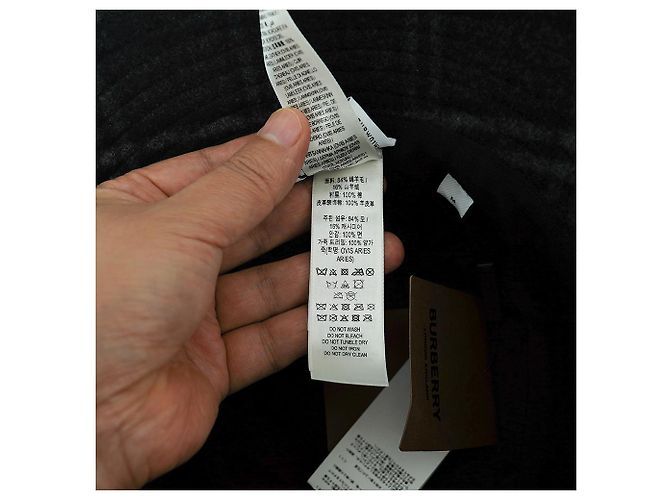 Burberry Bucket Hat aus Wolle und Kaschmir in Anthrazitgrau Braun - Ansicht 6