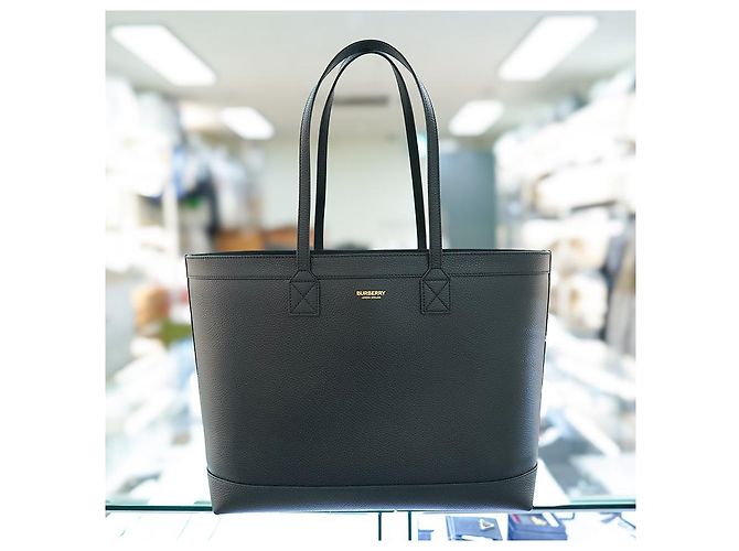 Burberry Borsa a spalla media London in pelle nera Nero - vista 5