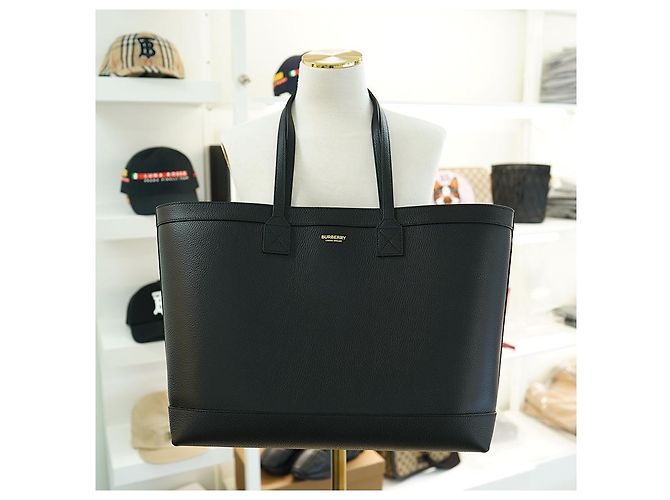 Burberry Borsa a spalla media London in pelle nera Nero - vista 6