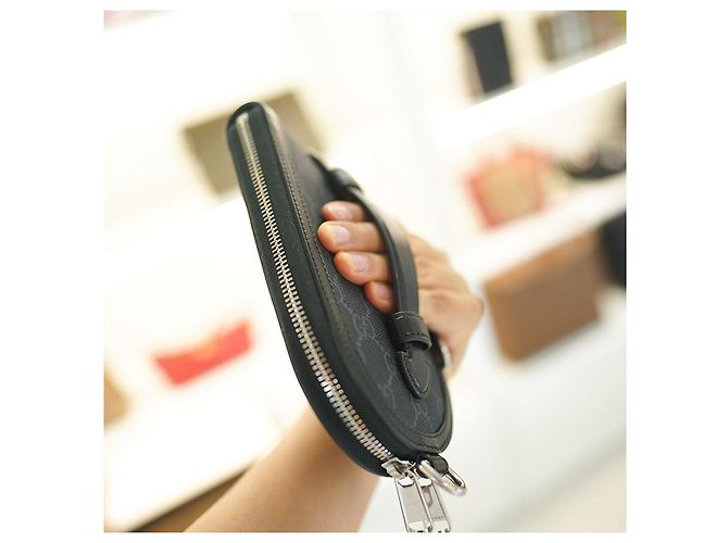 Gucci Mini Borsa Supreme in Tela Nera Nero - vista 13