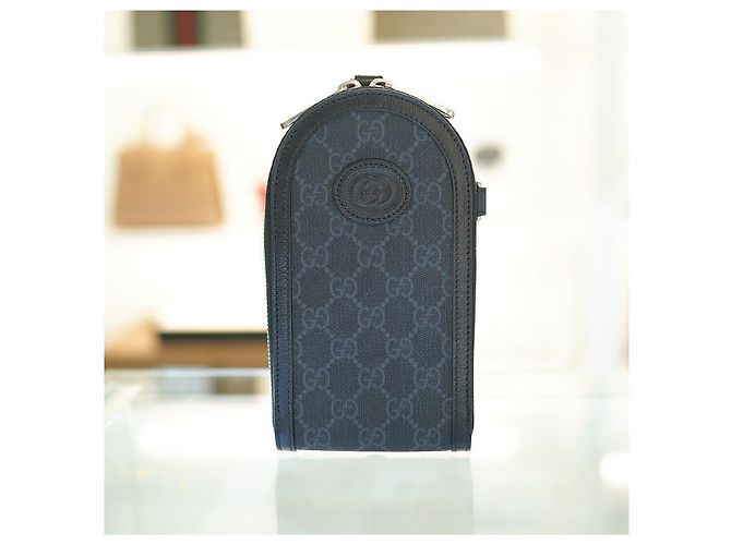 Gucci Mini Borsa Supreme in Tela Nera Nero - vista 4