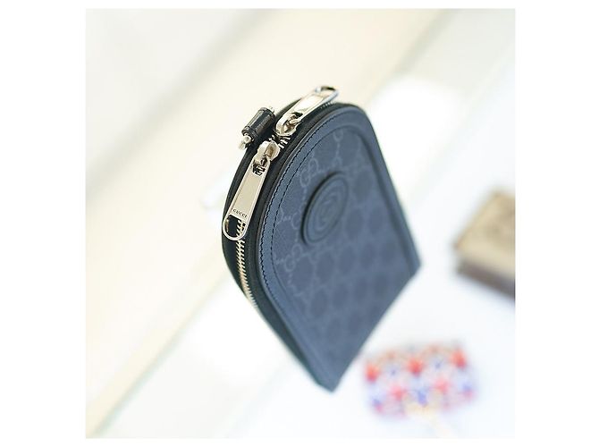 Gucci Mini Borsa Supreme in Tela Nera Nero - vista 5