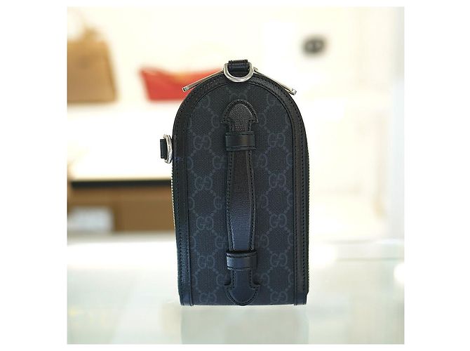 Gucci Mini Borsa Supreme in Tela Nera Nero - vista 6