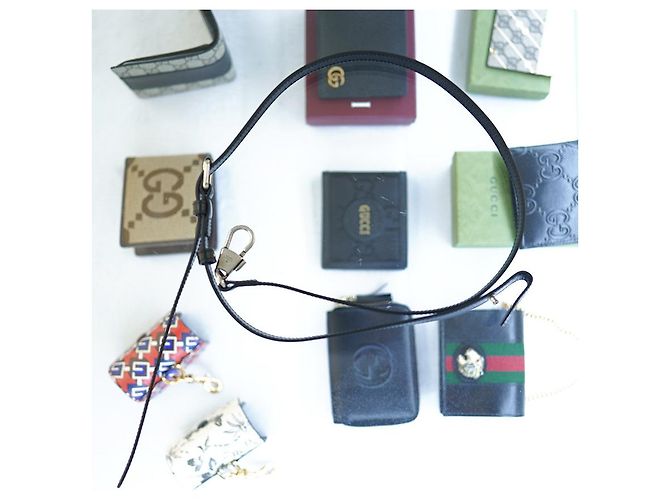 Gucci Mini Borsa Supreme in Tela Nera Nero - vista 9