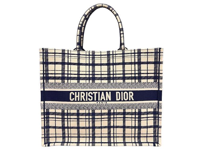Book Tote Dior Tote Grande a Quadri Multicolore - vista 2