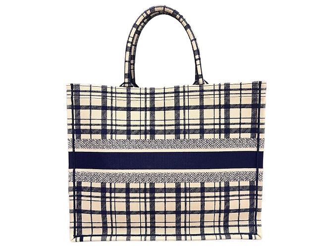 Book Tote Dior Tote Grande a Quadri Multicolore - vista 4