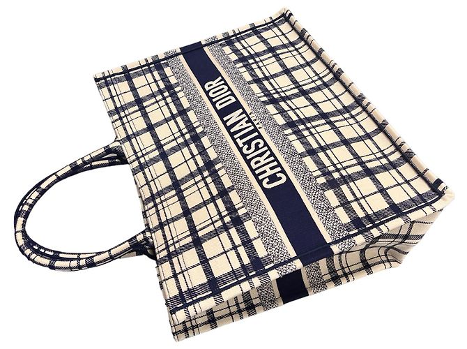 Book Tote Dior Tote Grande a Quadri Multicolore - vista 6